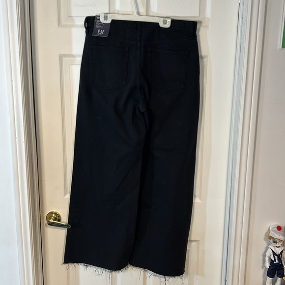 NWT Ladies 12/31R Gap High Rise Wide-Leg Black Jeans - Picture 3 of 11